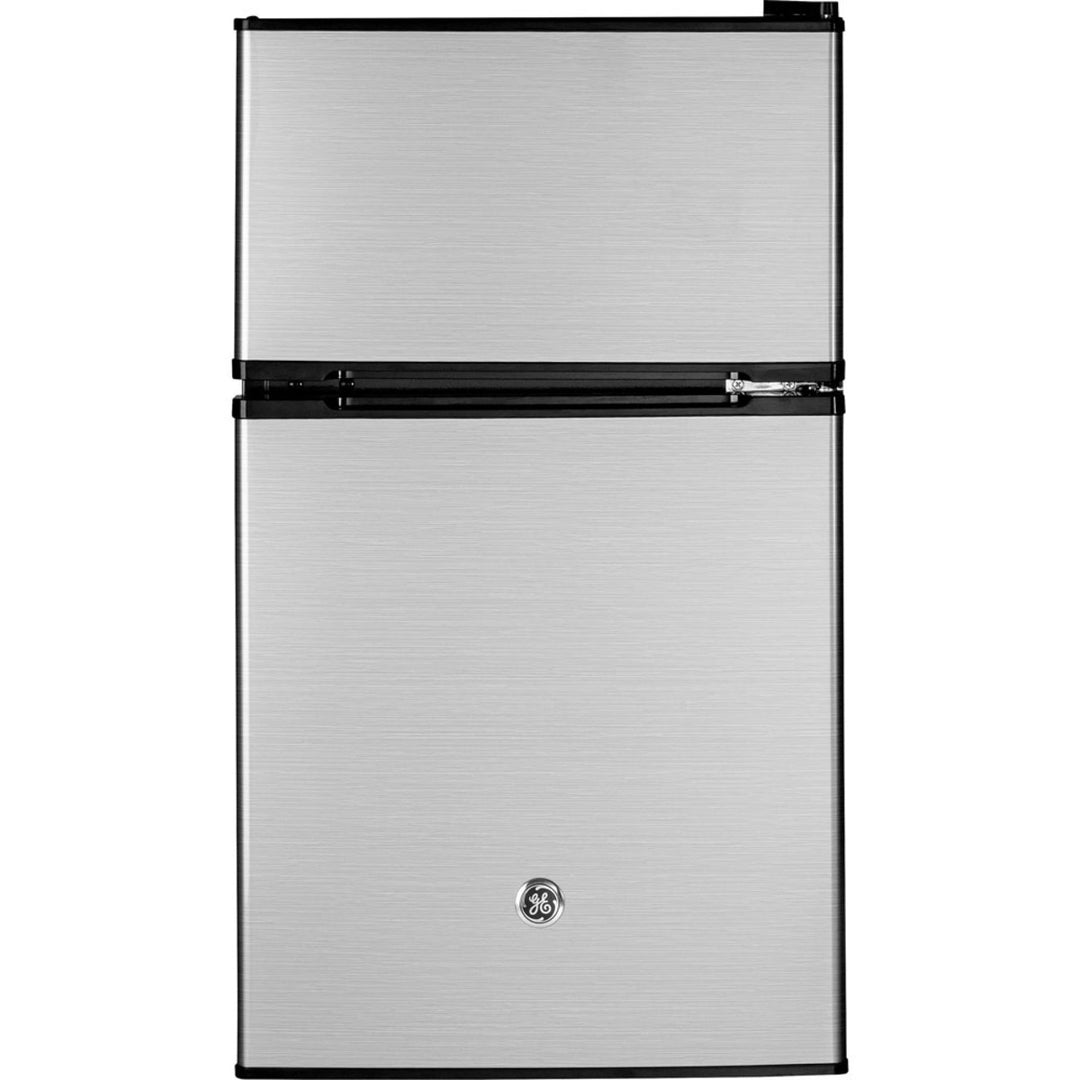 GE Mini Fridge Compact Refrigerator Double Door 3.1 Cu. Ft.