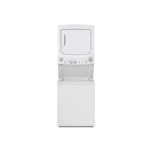 GE 27" Unitized Spacemaker Washer and Gas Dryer White