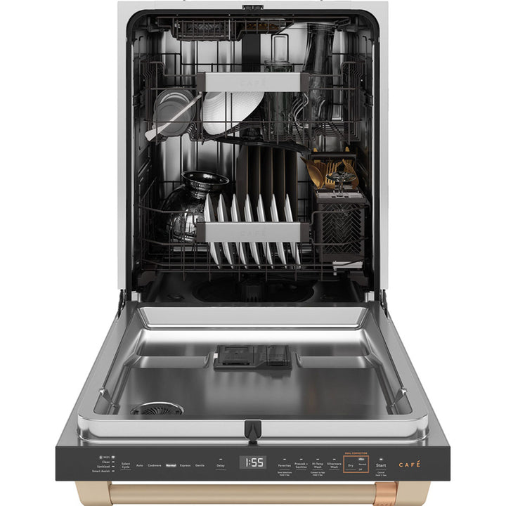 Café CustomFit Stainless Interior Dishwasher with UltraWash and Dual Convection UltraDry Matte White