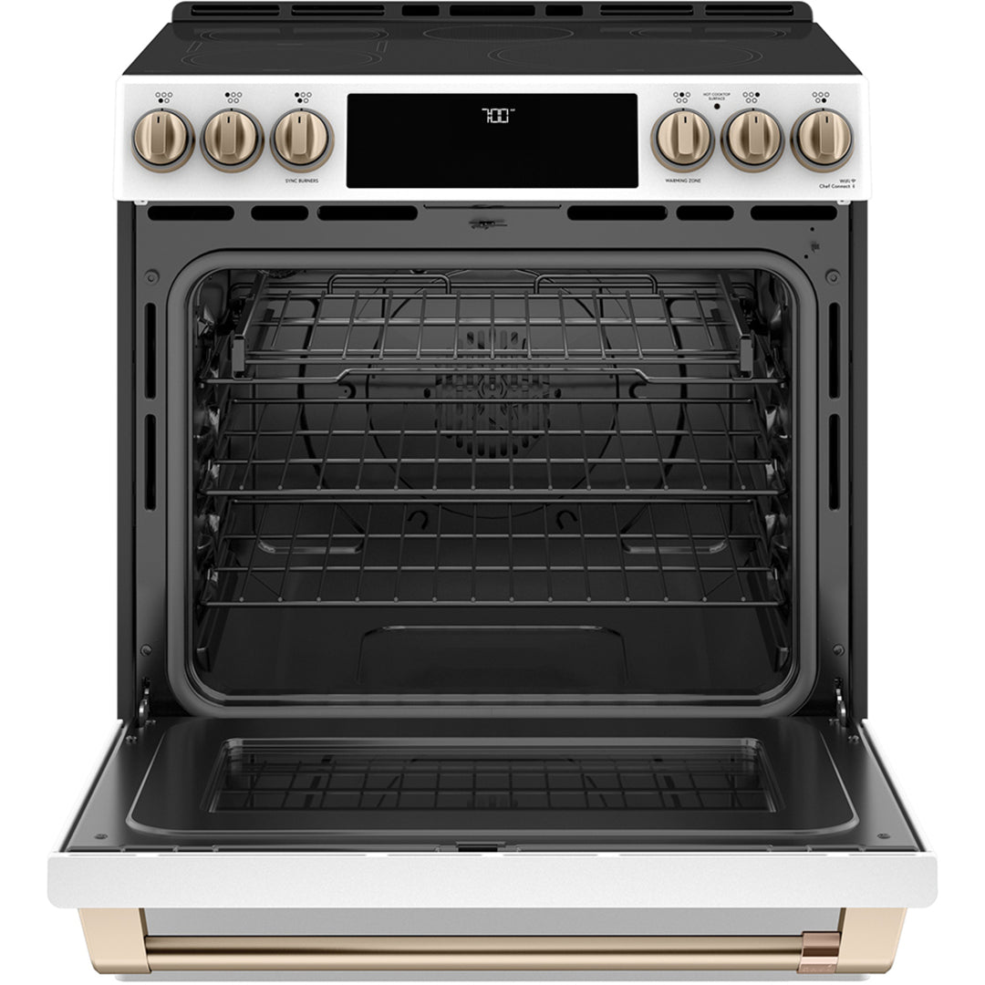 Café™ 30'' Slide-In Radiant Range with No-Preheat Air Fry Matte White