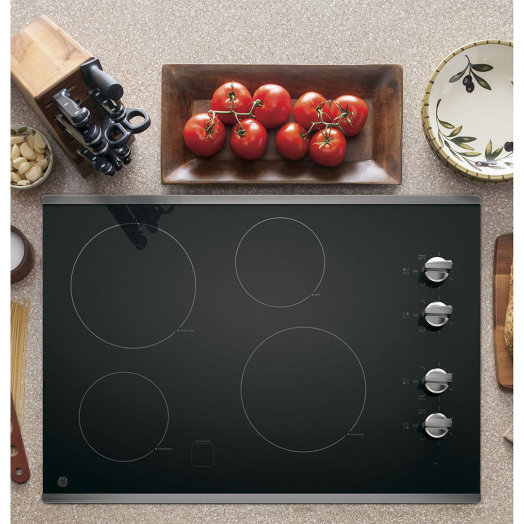 GE 30" Electric Smoothtop Cooktop Stainless Steel