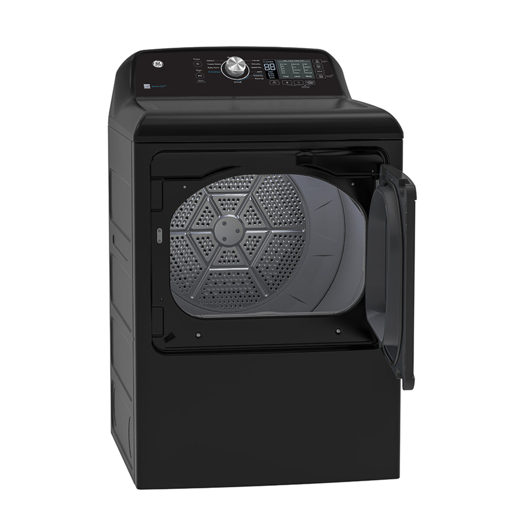 GE 7.4 cu.ft. Top Load Electric Dryer with SaniFresh Cycle Diamond Grey