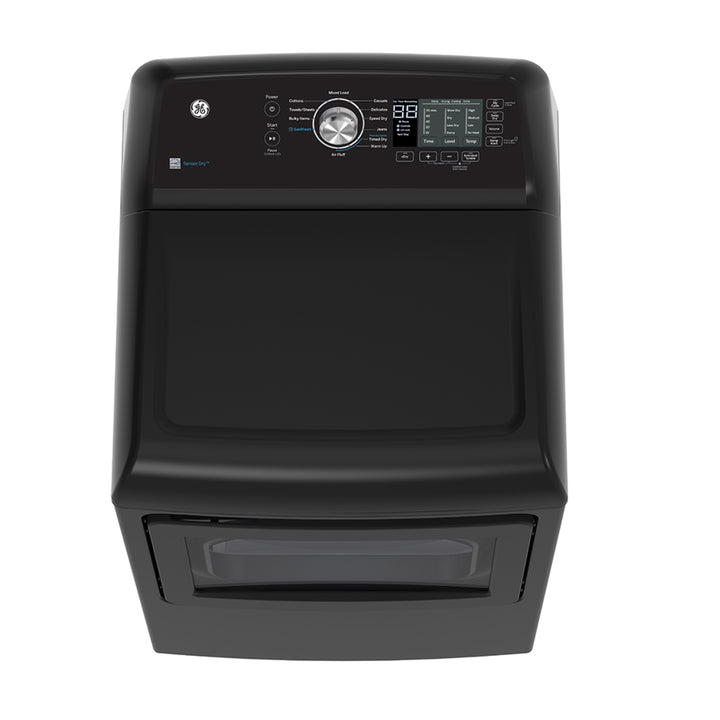 GE 7.4 cu.ft. Top Load Electric Dryer with SaniFresh Cycle Diamond Grey