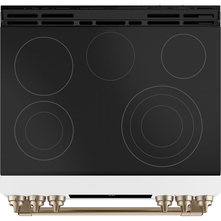 Café™ 30'' Slide-In Radiant Range with No-Preheat Air Fry Matte White