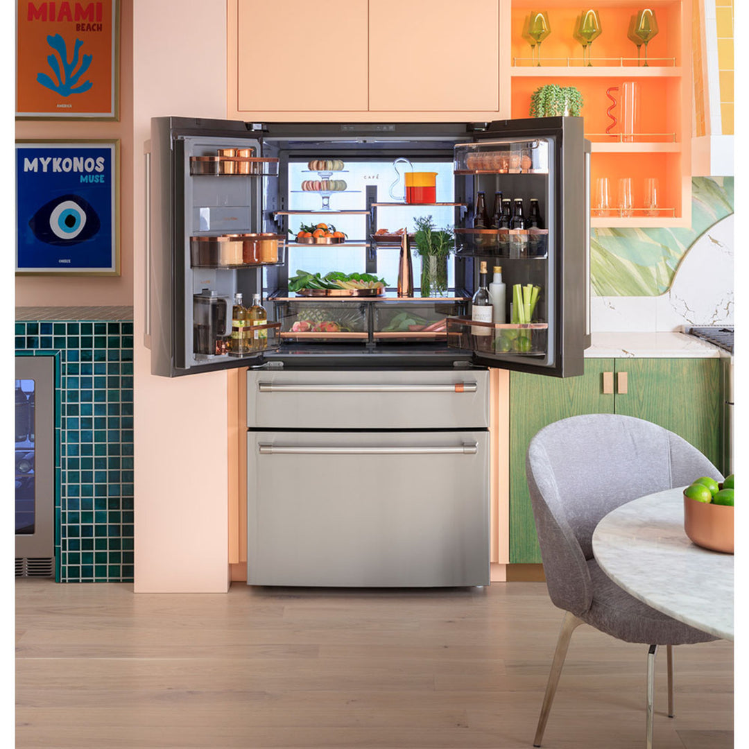 Café™ENERGYSTAR®23.2 Cu.Ft. Door French-Door Refrigerator With Dual-Dispense AutoFill Pitcher Matte White