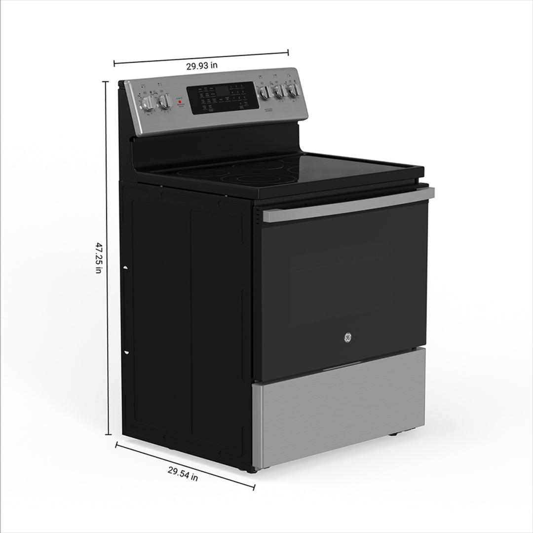 GE 30” Free-Standing Electric Convection Range with No-Preheat Air Fry