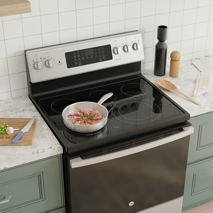 GE 30” Free-Standing Electric Convection Range with No-Preheat Air Fry