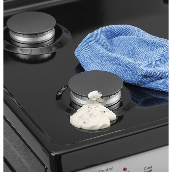 GE 24" Free Standing Range with Removable Storage Drawer Stainless Steel
