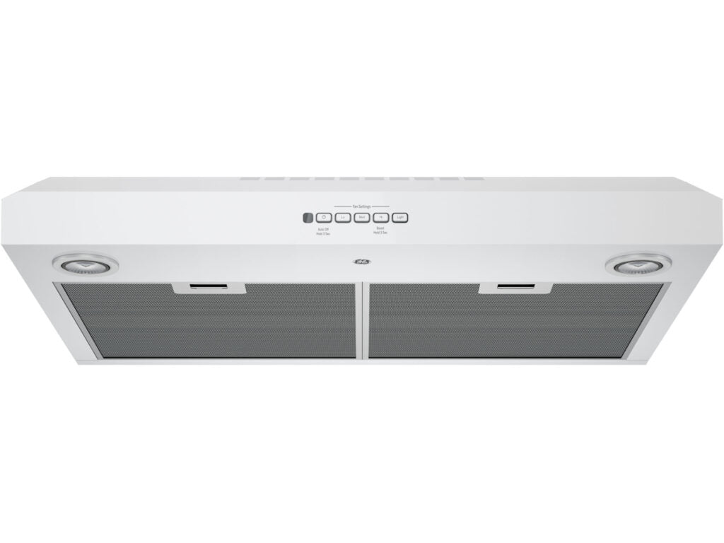 GE 30" 4 Speed Unde the Cabinet Vent Hood White
