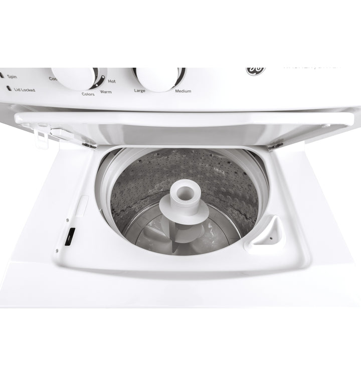 GE 27" Unitized Spacemaker Washer and Gas Dryer White