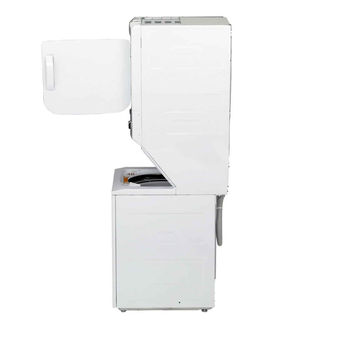 GE 27" Unitized Spacemaker Washer and Gas Dryer White