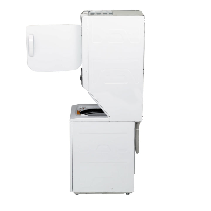 GE 27" Unitized Spacemaker Washer and Gas Dryer White