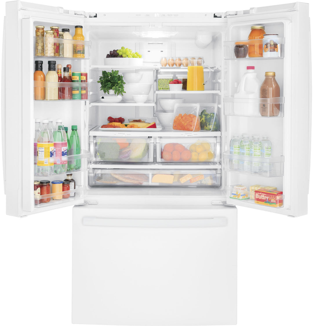 GE 27 Cu.Ft, French Door Refrigerator White