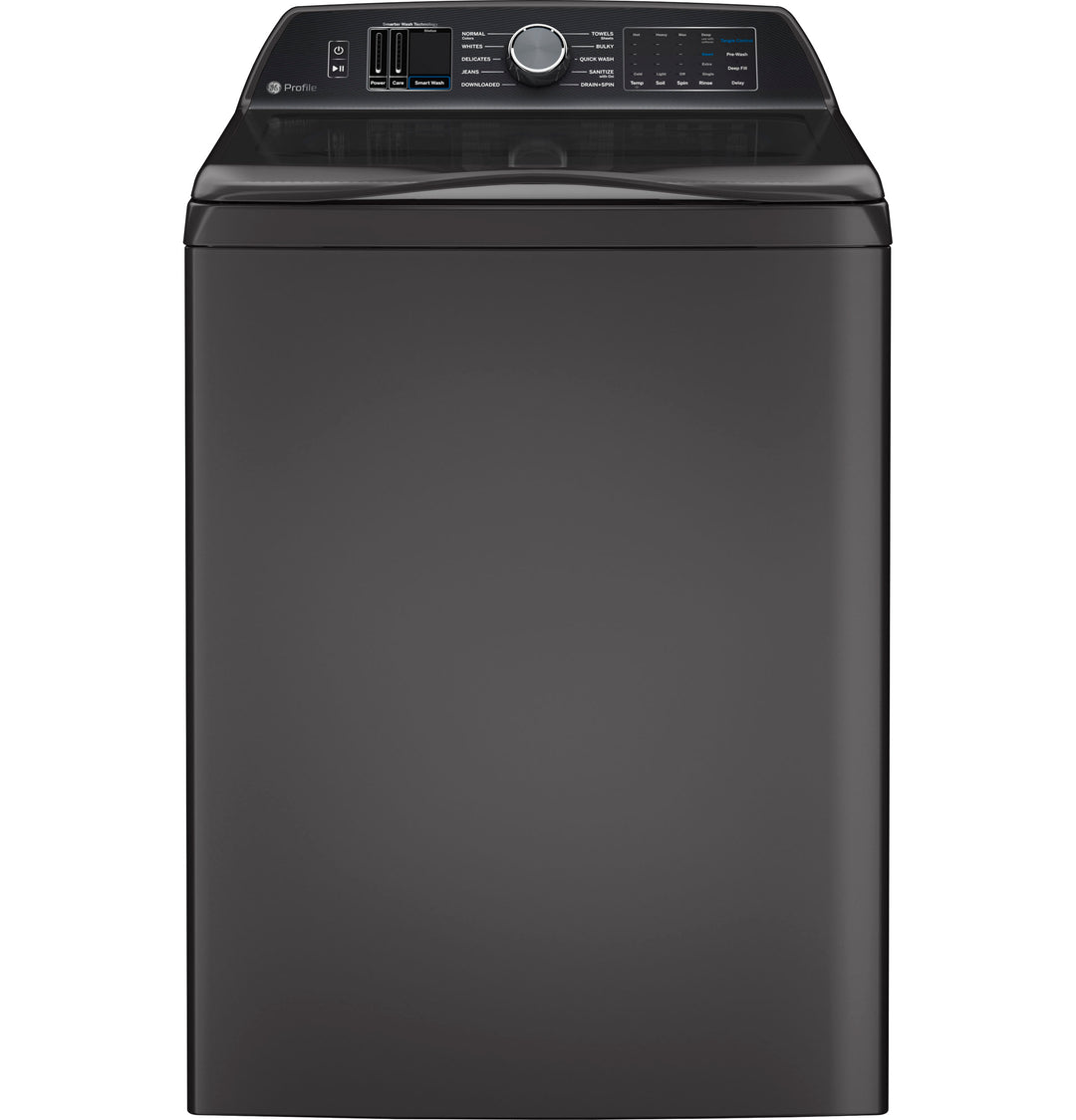 GE Profile 6.2 Cu Ft (IEC) Washer with Smarter Wash Technology Diamond Grey