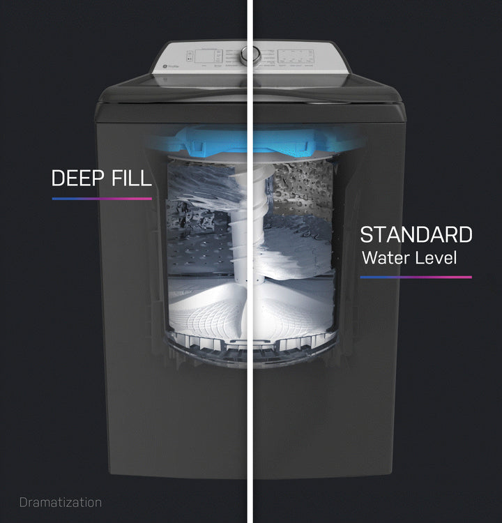 GE Profile 6.1 Cu. Ft. (IEC) Top Load Washer with Smarter Wash Technology White