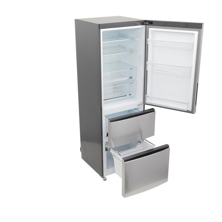 GE 11.9 Cu Ft Bottom-Freezer Refrigerator Stainless Steel