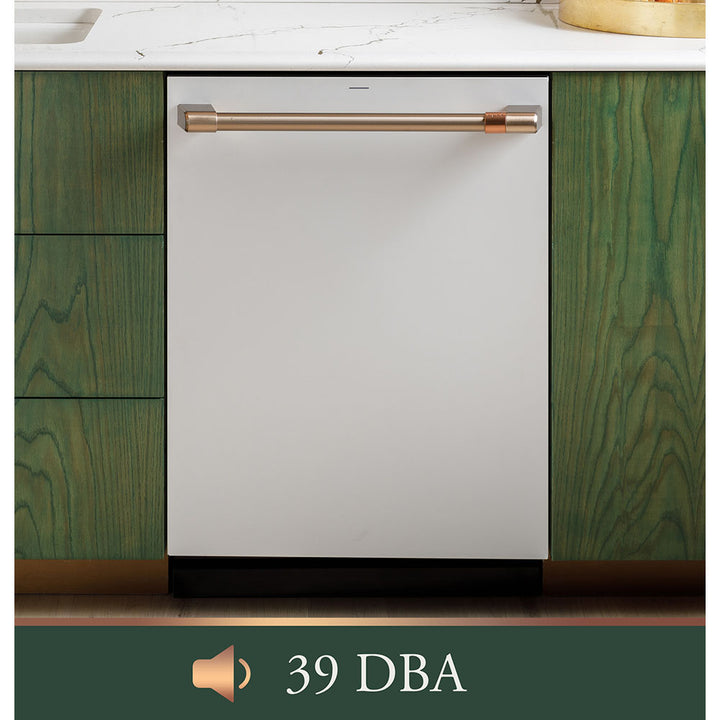 Café CustomFit Stainless Interior Dishwasher with UltraWash and Dual Convection UltraDry Matte White