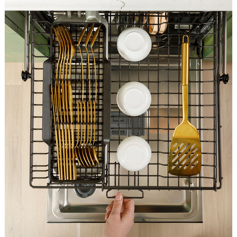 Café CustomFit Stainless Interior Dishwasher with UltraWash and Dual Convection UltraDry Matte White