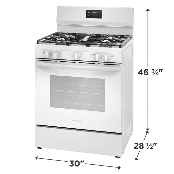 Frigidaire Gas Range 30", 5.1 Cu.Ft. 57,000 BTU