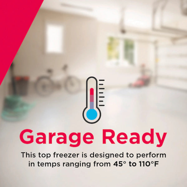 Frigidaire Refrigerator Garage Ready Top Freezer Apartment-Size 12 Cu. Ft.