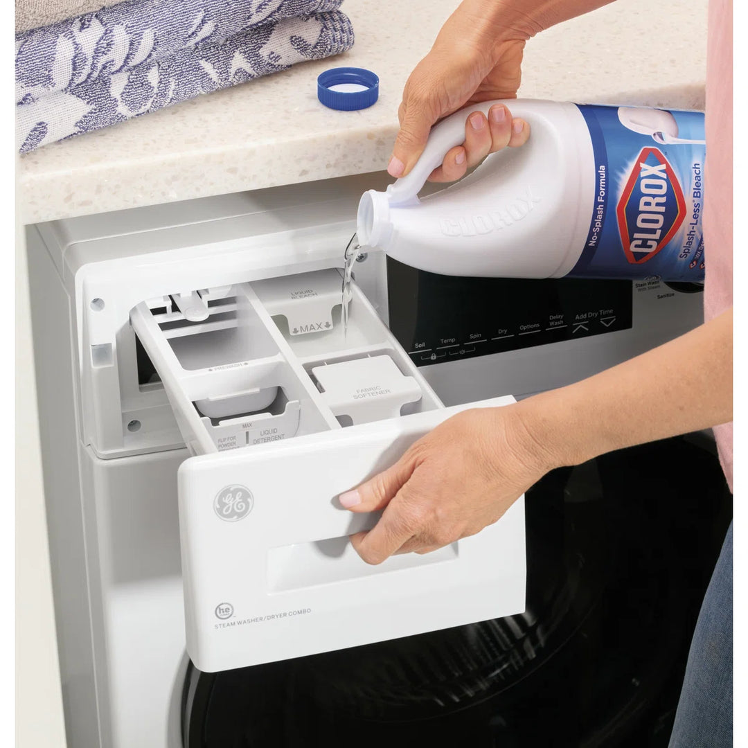 GE 24" Front Load Washer/Condenser Dryer Combo White