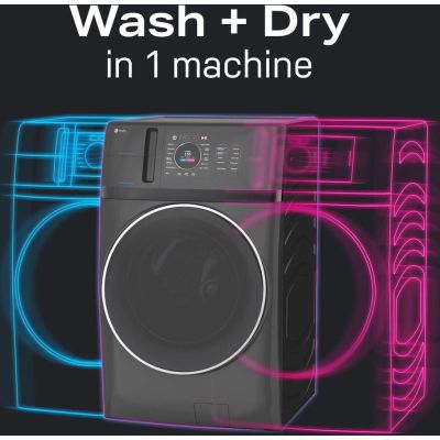 Profile 5.5 cu. ft. Capacity UltraFast Combo, Ventless Heat Pump Technology Washer/Dryer Carbon Graphite