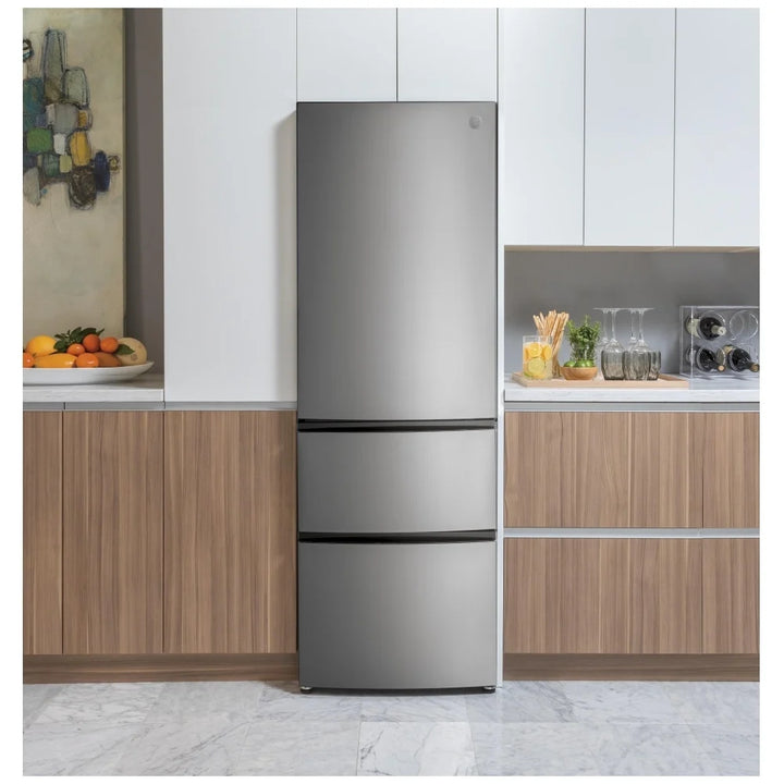 GE 11.9 Cu Ft Bottom-Freezer Refrigerator Stainless Steel