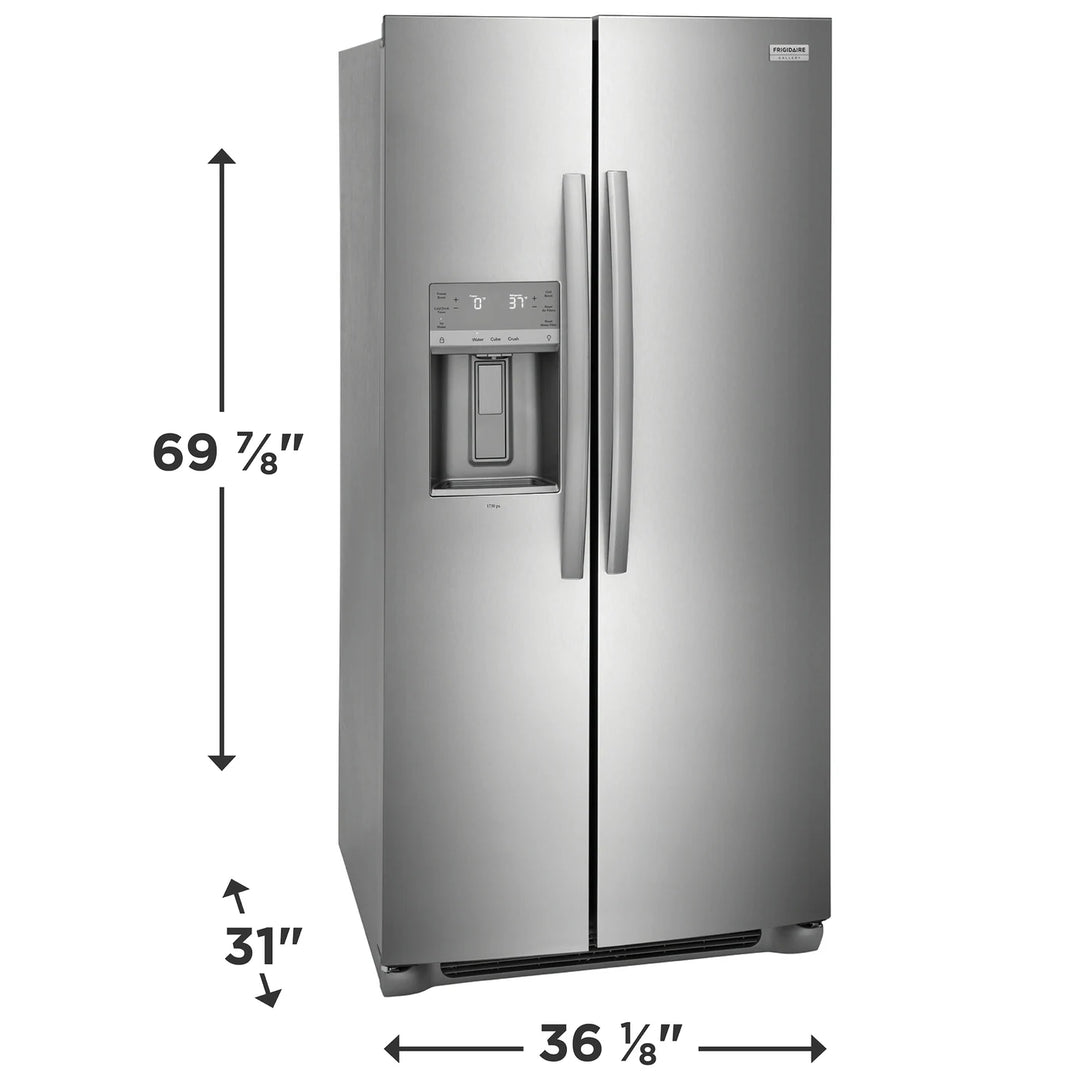 Frigidaire Gallery Refrigerator Side by Side Counter Depth, 22 Cu. Ft. 36''