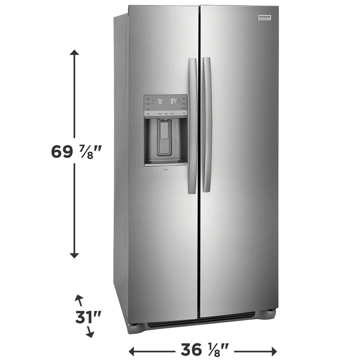 Frigidaire Gallery Refrigerator Side by Side Counter Depth, 22 Cu. Ft. 36''
