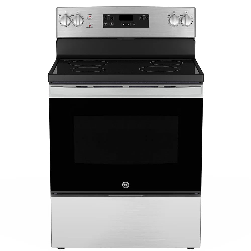 GE 30" Electric Freestanding Smooth Top Range Stainless Steel
