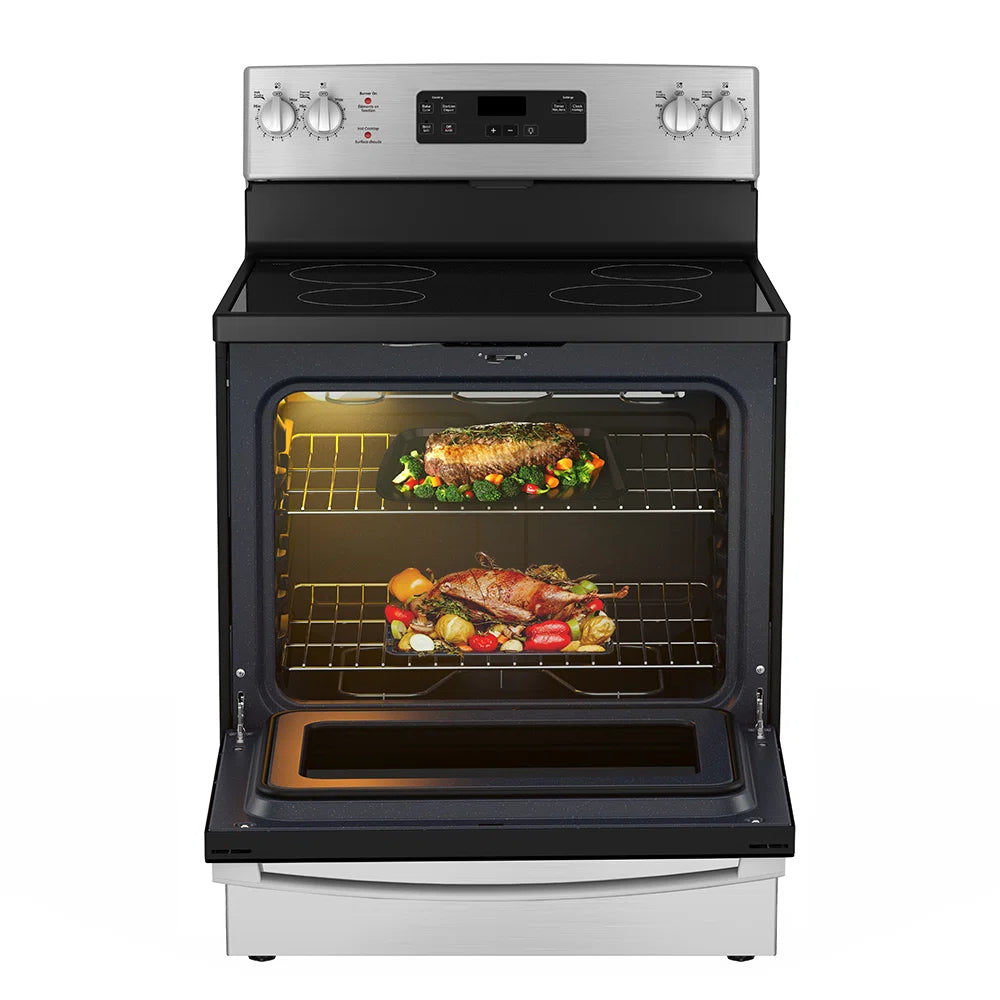 GE 30" Electric Freestanding Smooth Top Range Stainless Steel