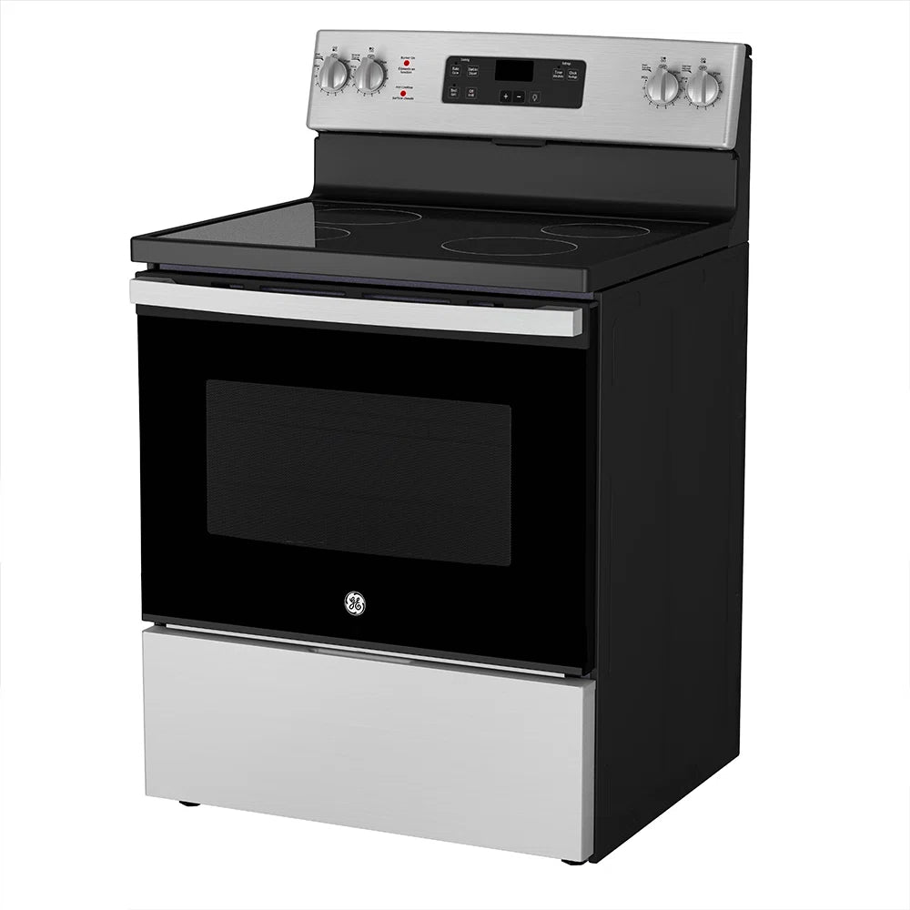 GE 30" Electric Freestanding Smooth Top Range Stainless Steel