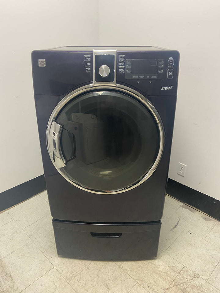 [USED] Kenmore Elite Front Load Dryer with Pedestal - Dark Purple