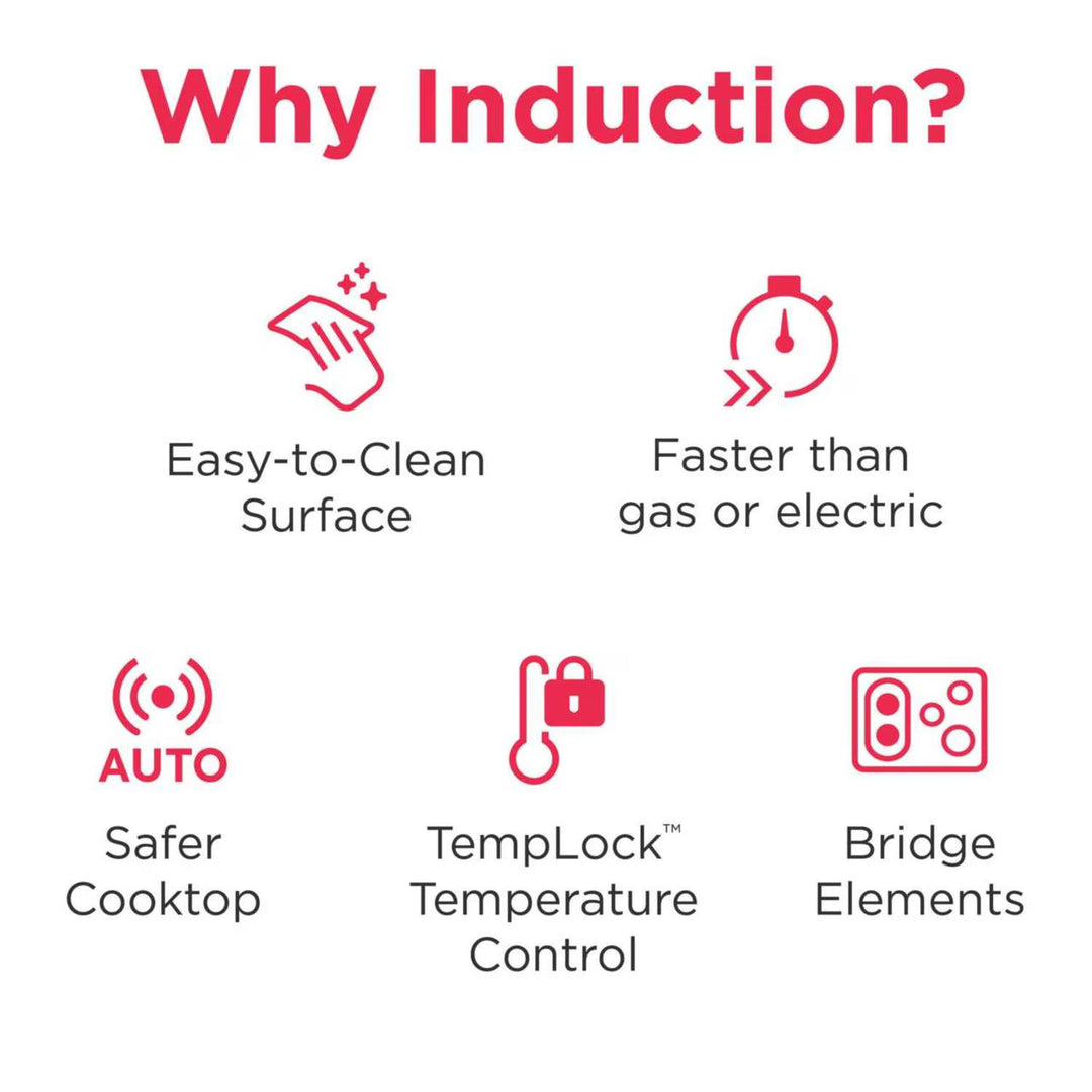 Frigidaire Gallery 30" Front Control Induction Range with Total Convection