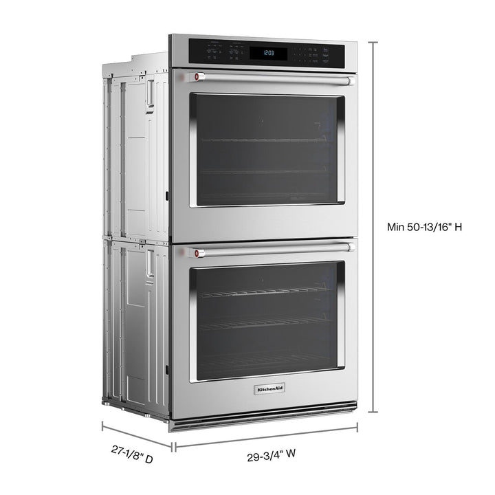 KitchenAid Double Wall Oven 30" True Convection Self Clean, 10 cu. ft.