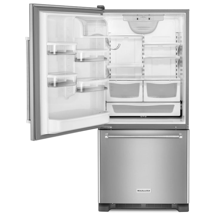 Kitchenaid® 19 cu.ft. 30-Inch Width Full Depth Non Dispense Bottom Mount Refrigerator