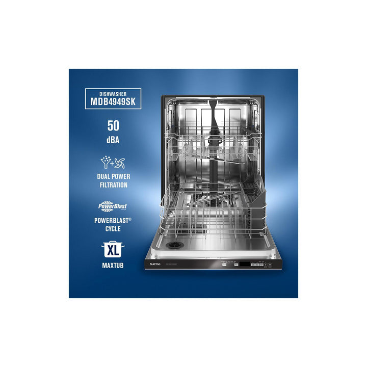 Maytag Stainless steel tub dishwasher with Dual Power Filtration