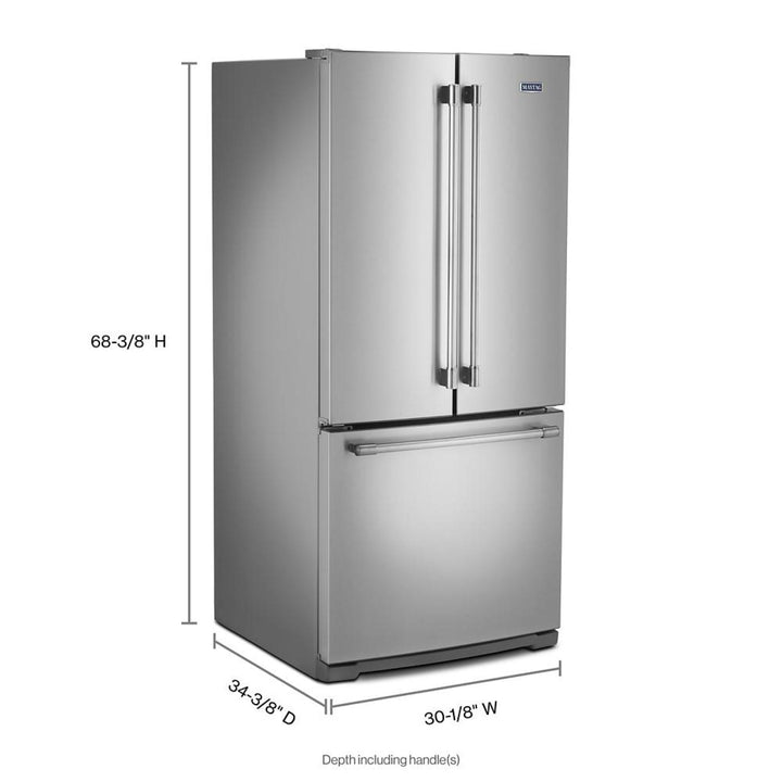 Maytag® 19.6 cu ft French Door Refrigerator with Strongbox™ Door Bins
