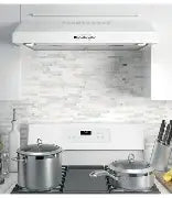 GE 30" 4 Speed Unde the Cabinet Vent Hood White