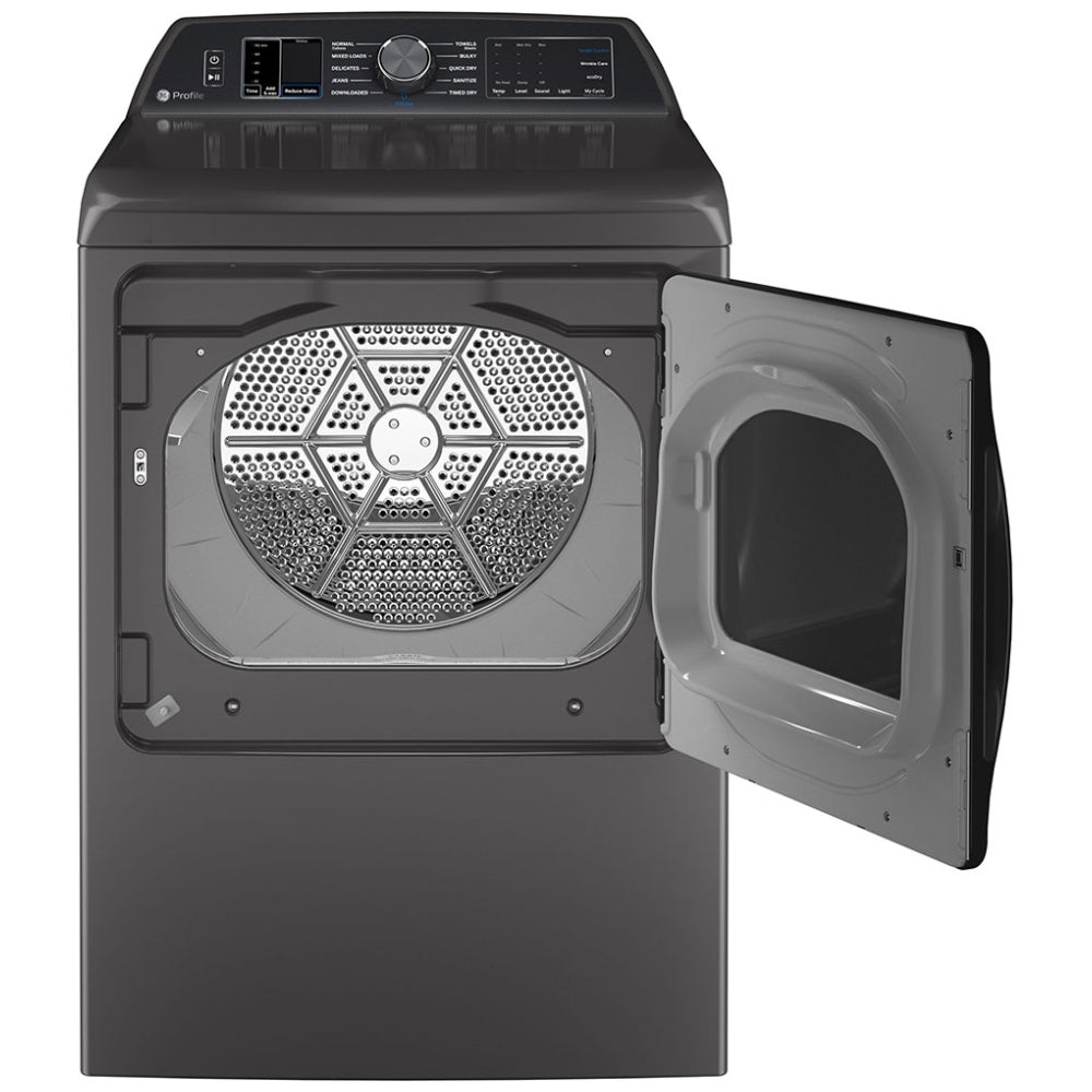 GE Profile 7.4 Cu Ft Smart Electric Dryer Diamond Grey