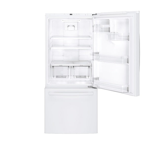 GE 20.9 cu.ft. Bottom Freezer Refrigerator White