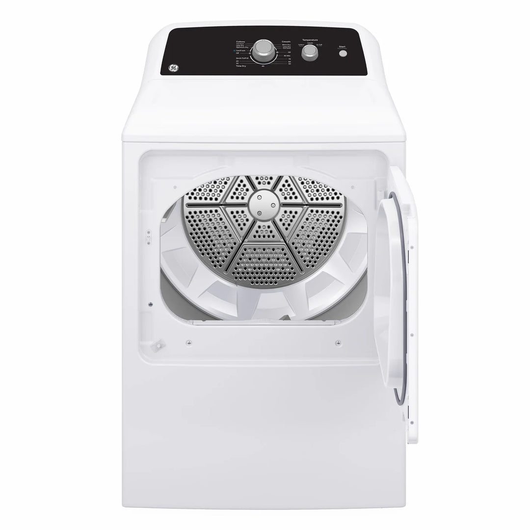 GE 6.2 cu.ft. Top Load Electric Dryer with SaniFresh Cycle White