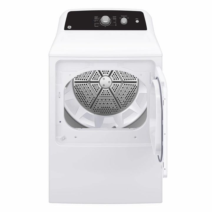 GE 6.2 cu.ft. Top Load Electric Dryer with SaniFresh Cycle White