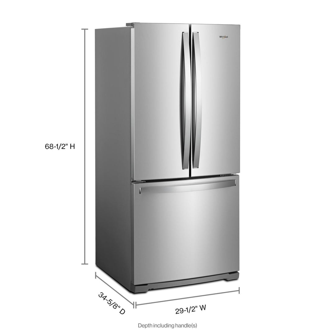 Whirlpool Refrigerator 30-inch Wide French Door 20 cu. ft.