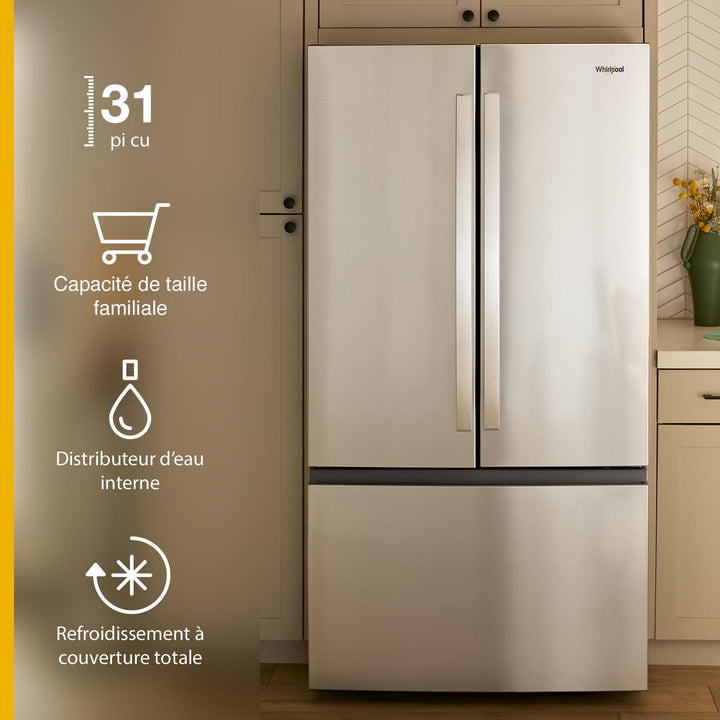 Whirlpool French Door Refrigerator 36", 31 Cu. Ft.