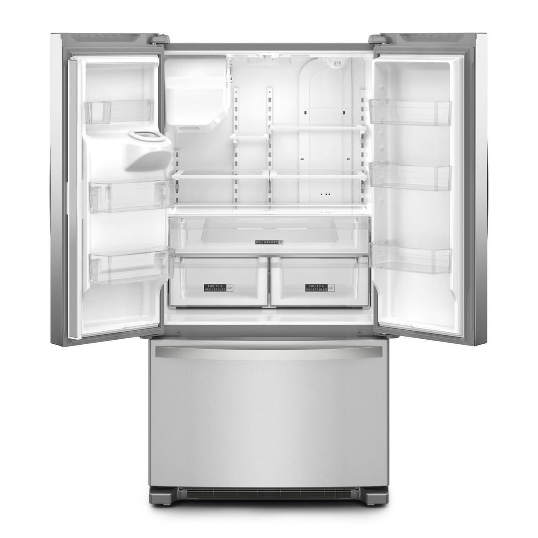 Whirlpool Refrigerator French Door with Water Dispenser & Ice Maker, Bottom Freezer 36"