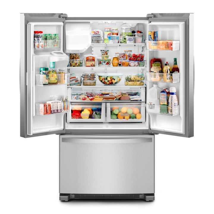 Whirlpool Refrigerator French Door with Water Dispenser & Ice Maker, Bottom Freezer 36"