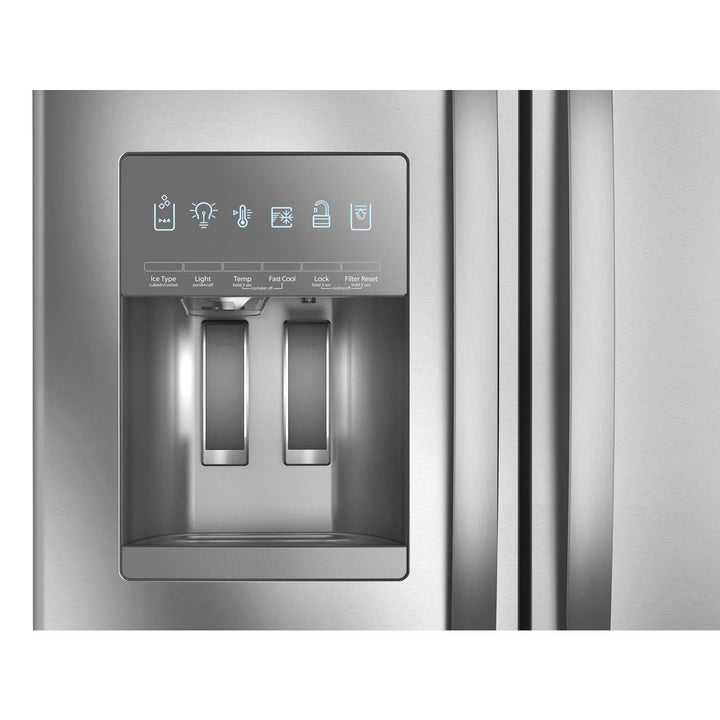 Whirlpool Refrigerator French Door with Water Dispenser & Ice Maker, Bottom Freezer 36"