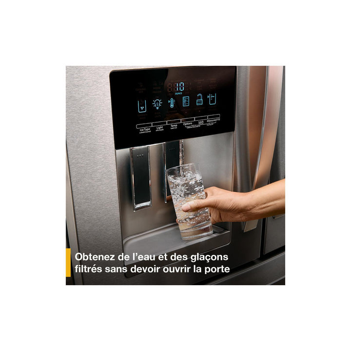 Whirlpool Refrigerator French Door with Water Dispenser & Ice Maker, Bottom Freezer 36"