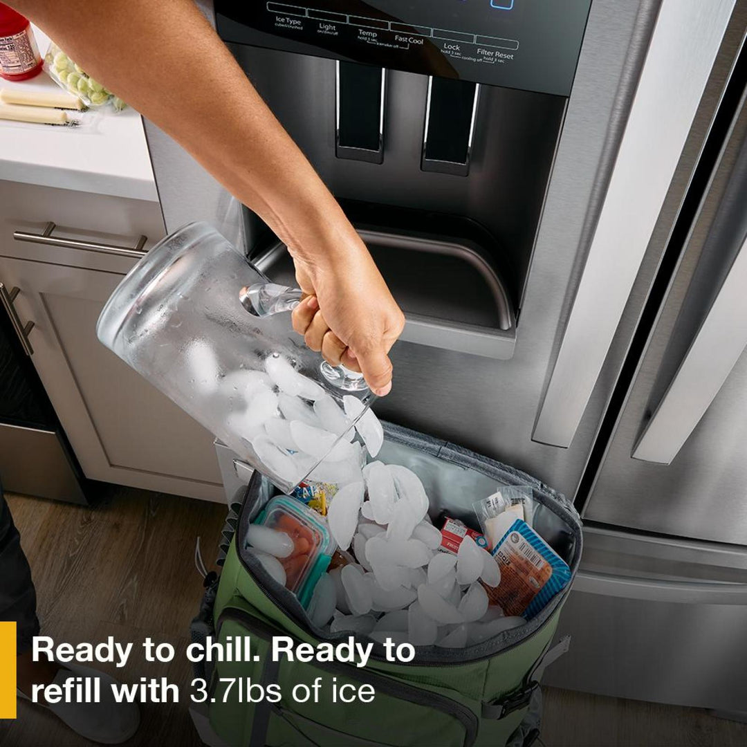 Whirlpool Refrigerator French Door with Water Dispenser & Ice Maker, Bottom Freezer 36"